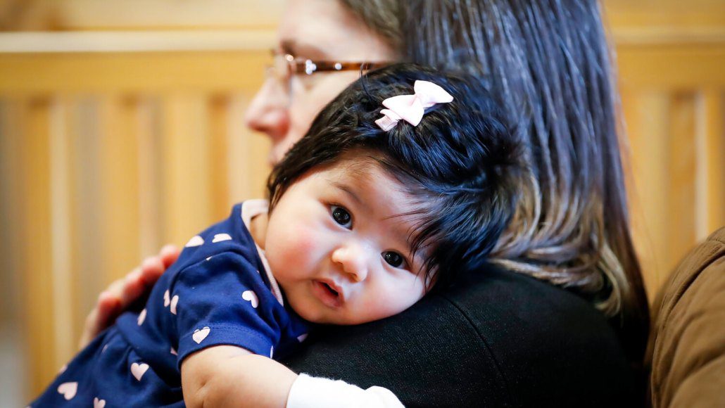 Infants in a learning environment