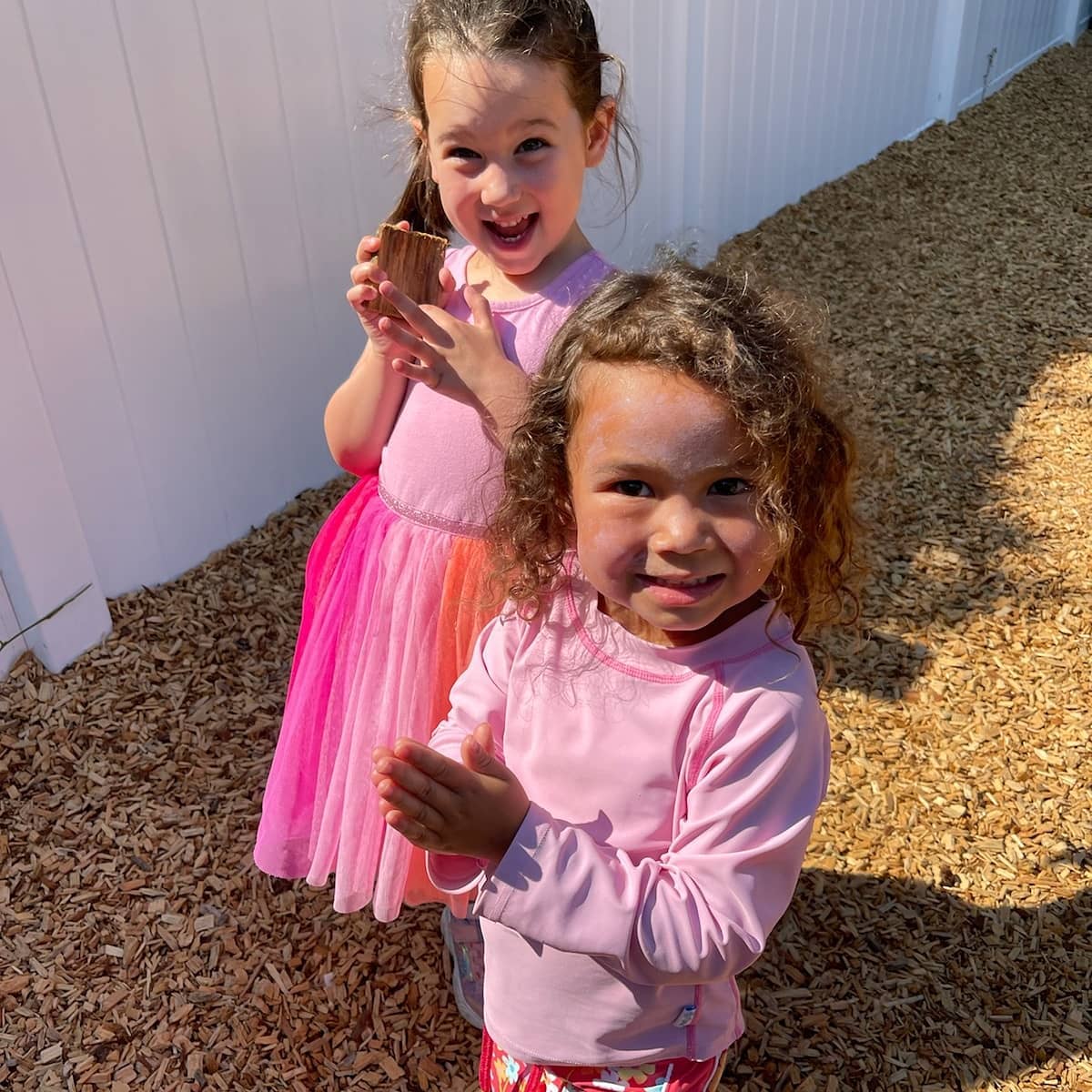 children playing outside