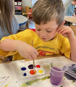child painting