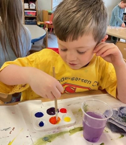 child painting
