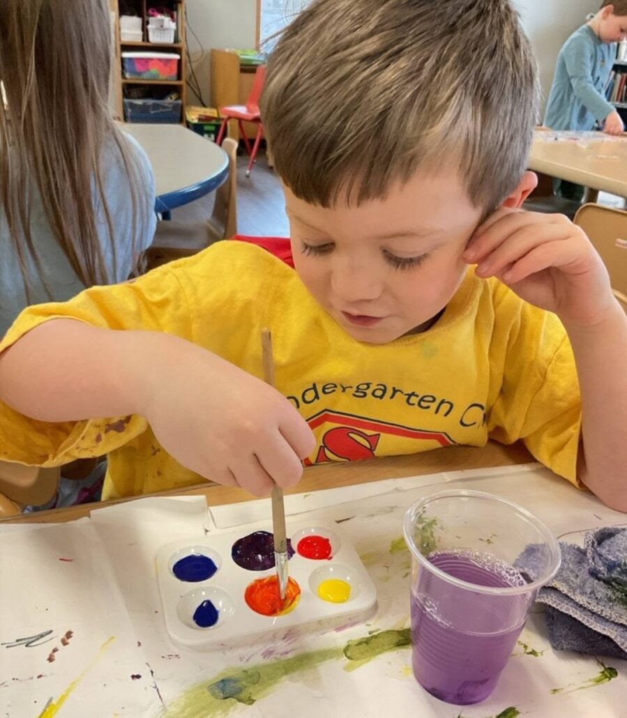 child painting