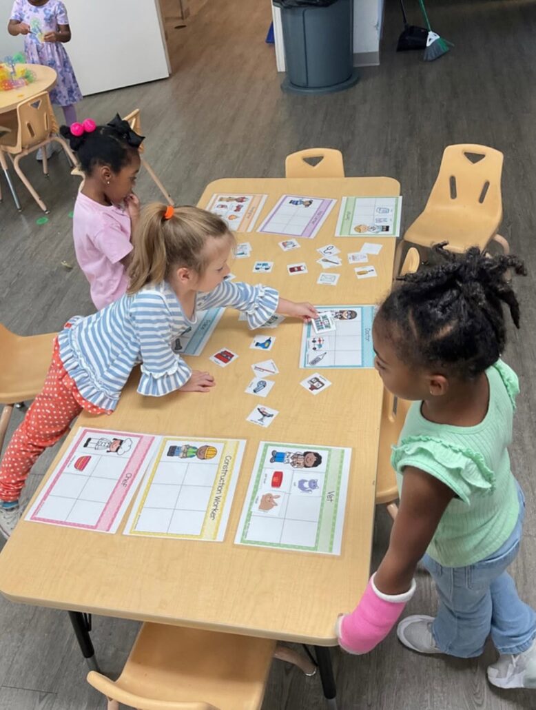 Children learning in classroom with friends at cadence academy preschool and daycare branch hollow carrollton texas