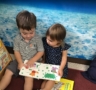 Children reading indoors