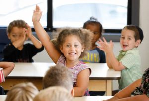 children learning indoors