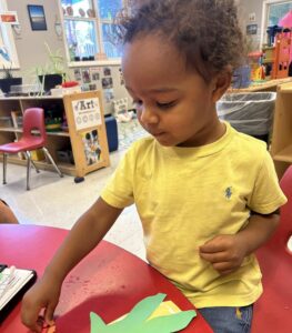 child hands on learning at cadence academy preschool and daycare raintree in charlotte, north carolina