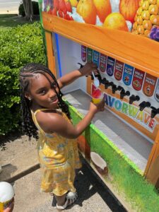 child having kona ice at cadence academy preschool at southaven