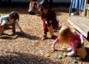 children collecting easter eggs outside at Cadence Academy Preschool and Daycare Yelm Highway in Olympia, Washington