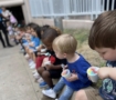 children eating treatsat preschool and daycare at cadence academy preschool galleria
