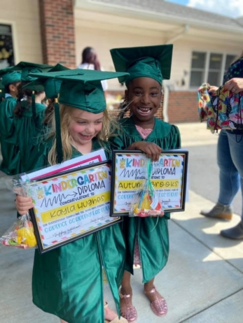children graduating at cadence academy preschool eastfield in huntersville, North Carolina
