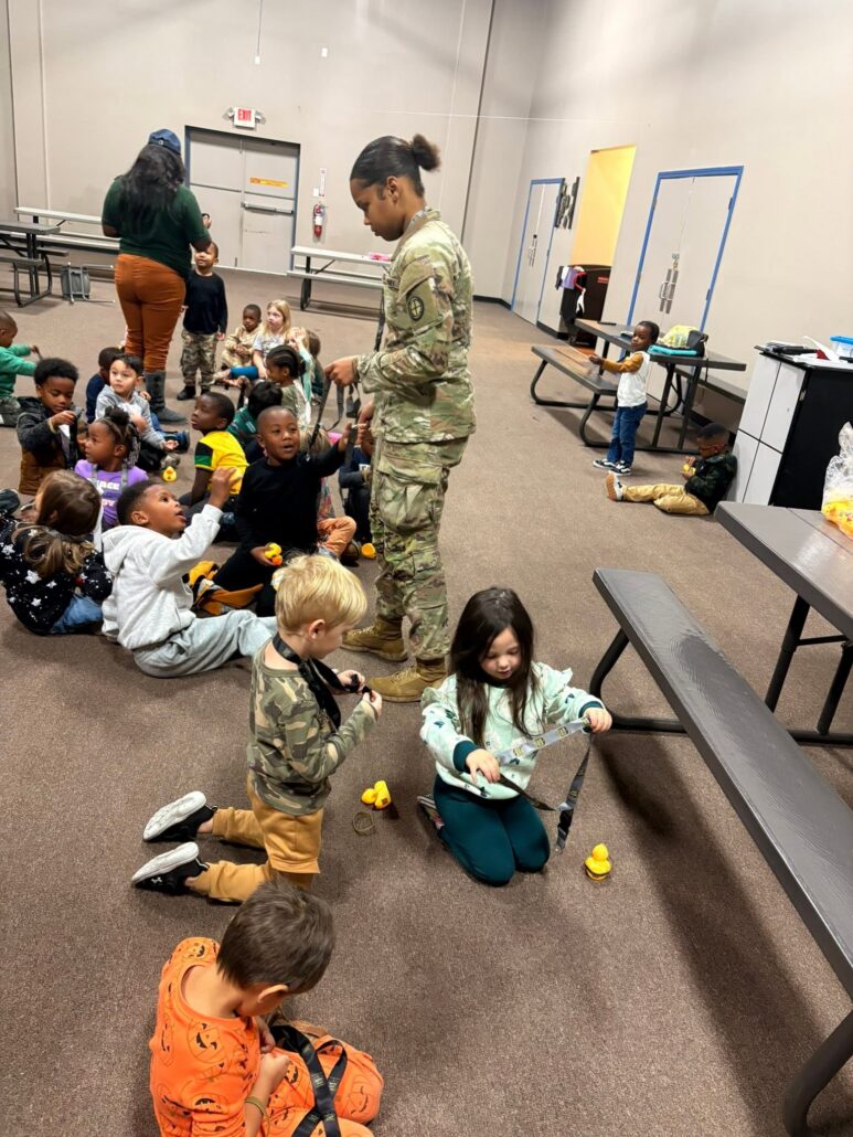children on veterans day at cadence academy preschool at southaven