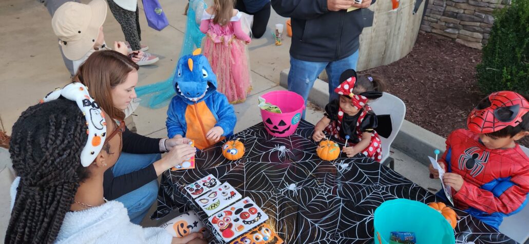 children outside with halloween activities at preschool and daycare cadence academy preschool nolensville 504
