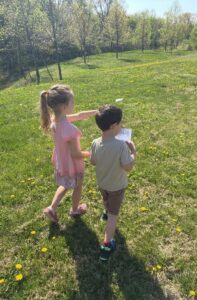 children doing scavenger hunt for preschool and daycare at cadence academy preschool at boyd's corner in middletown, Deleware
