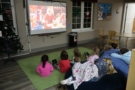 children watching movie at Cadence Academy Preschool and Daycare Yelm Highway in Olympia, Washington