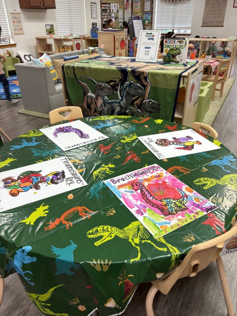 dinosaurs art at preschool and daycare of 339 wild horse