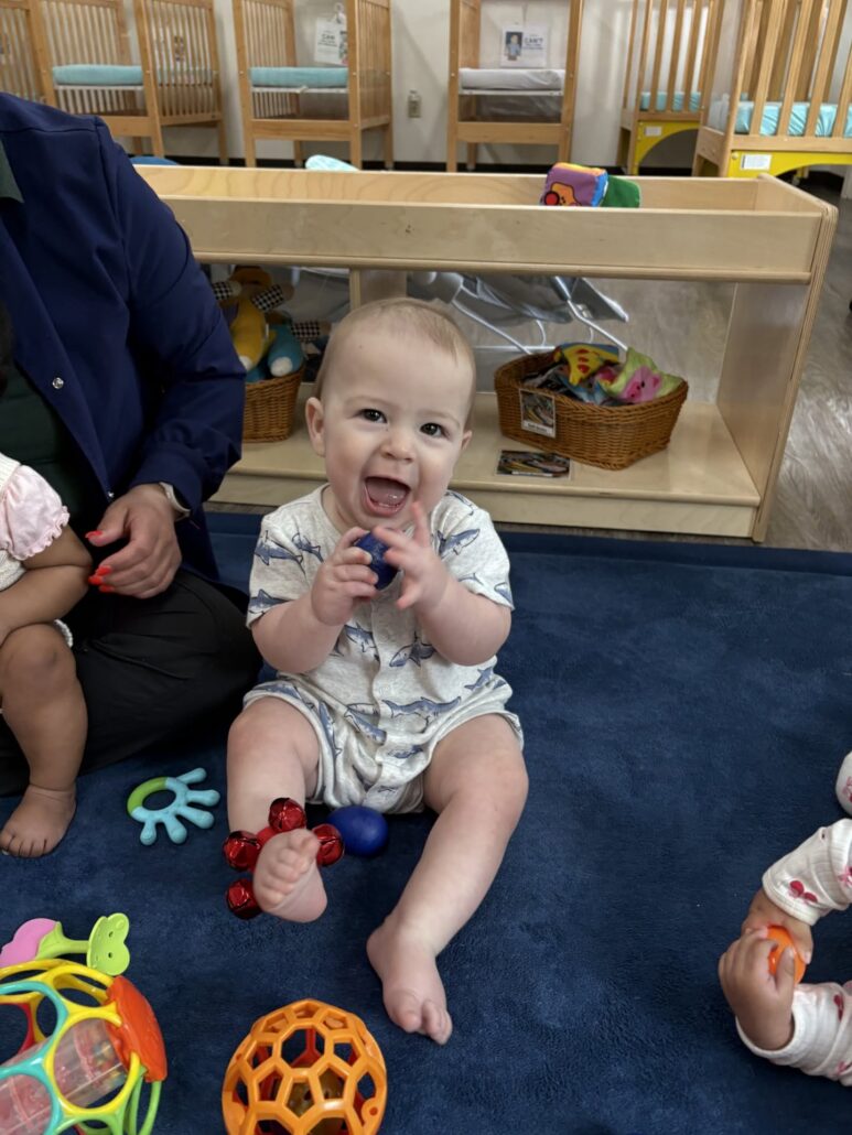 infant happy at daycare and preschool of 339 wild horse