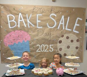 Preschool bake sale at preschool and daycare at cadence academy preschool in the colony texas