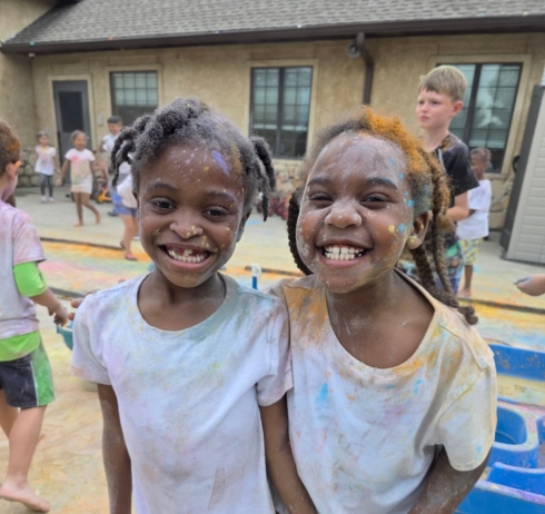 two children smiling at cadence academy wylie texas