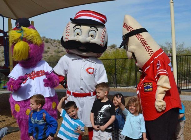 visit_from_baseballl_mascots_at_phoenix_childrens_academy_private_preschool_estrella_mountain_az-611x450