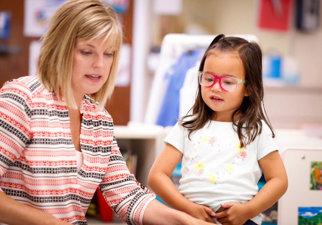 Classroom with children working