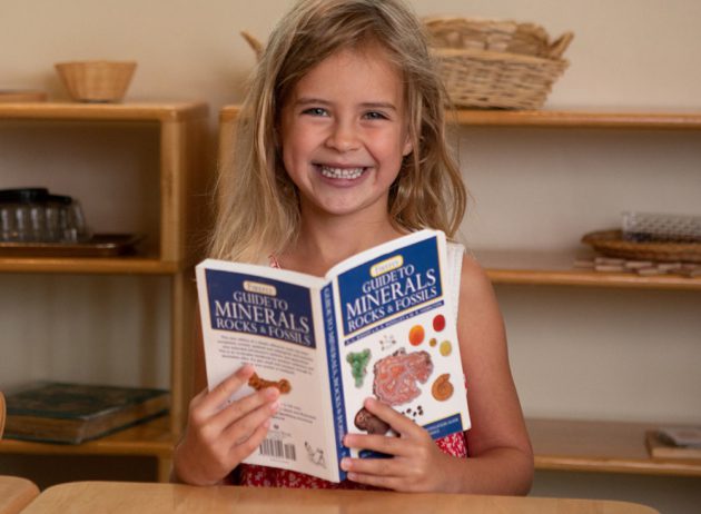 child reading indoors