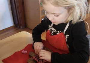 a child doing a crafts project
