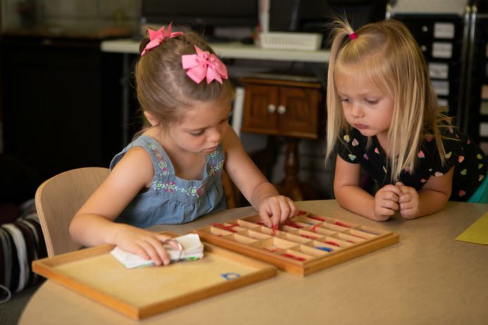 children playing inside