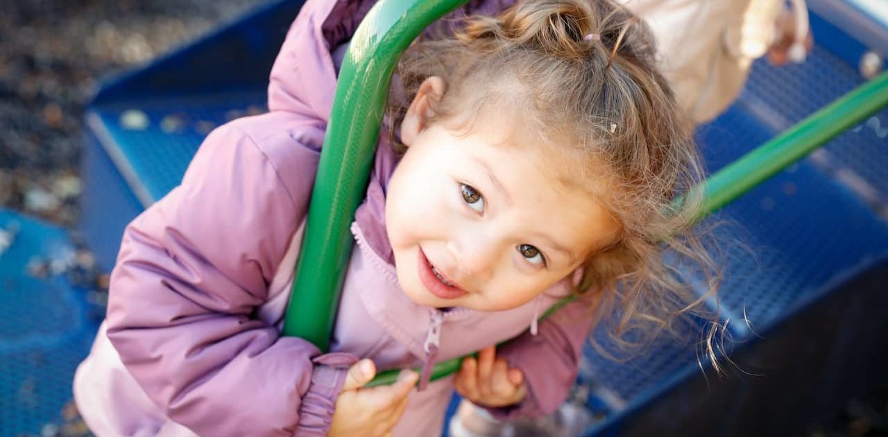 Child playing outdoors