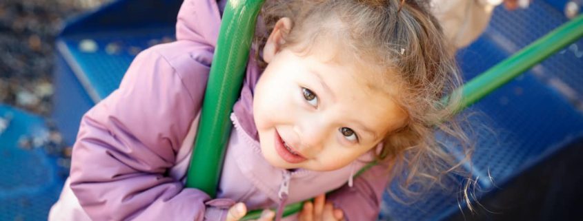 Child playing outdoors
