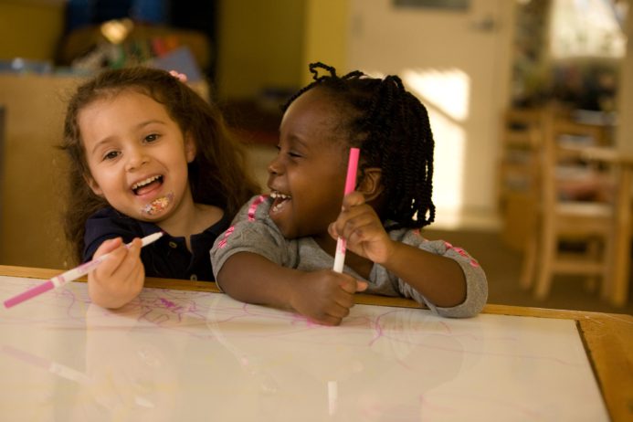 Children playing indoors