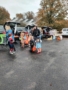 children at halloween outside fort thomas
