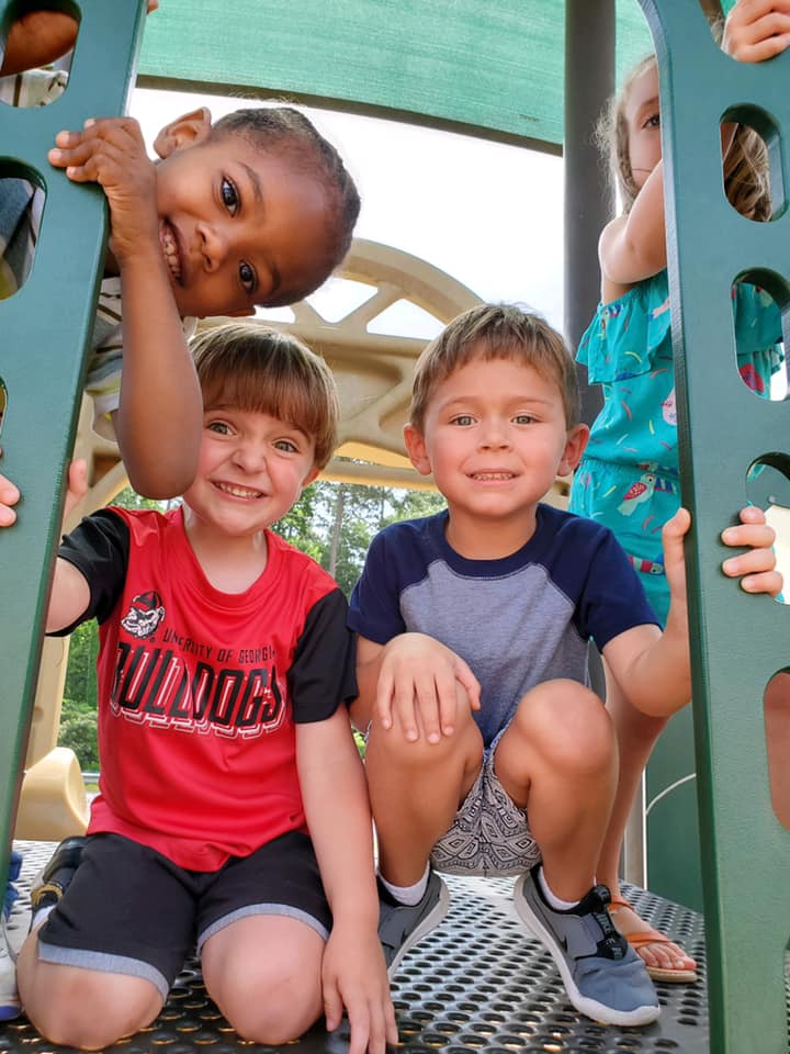 Children playing outdoors