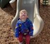 child on slide
