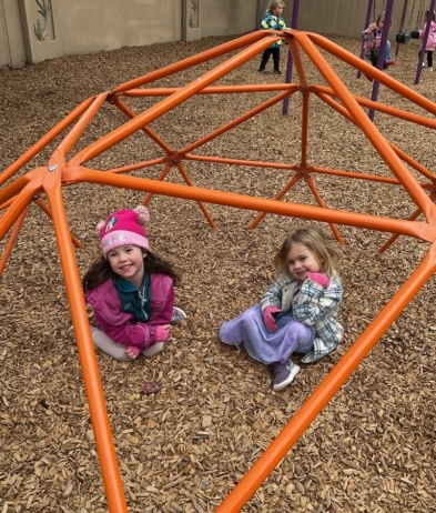 kids playing on playground