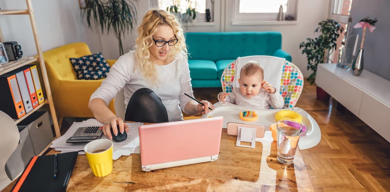how to work from home with a baby
