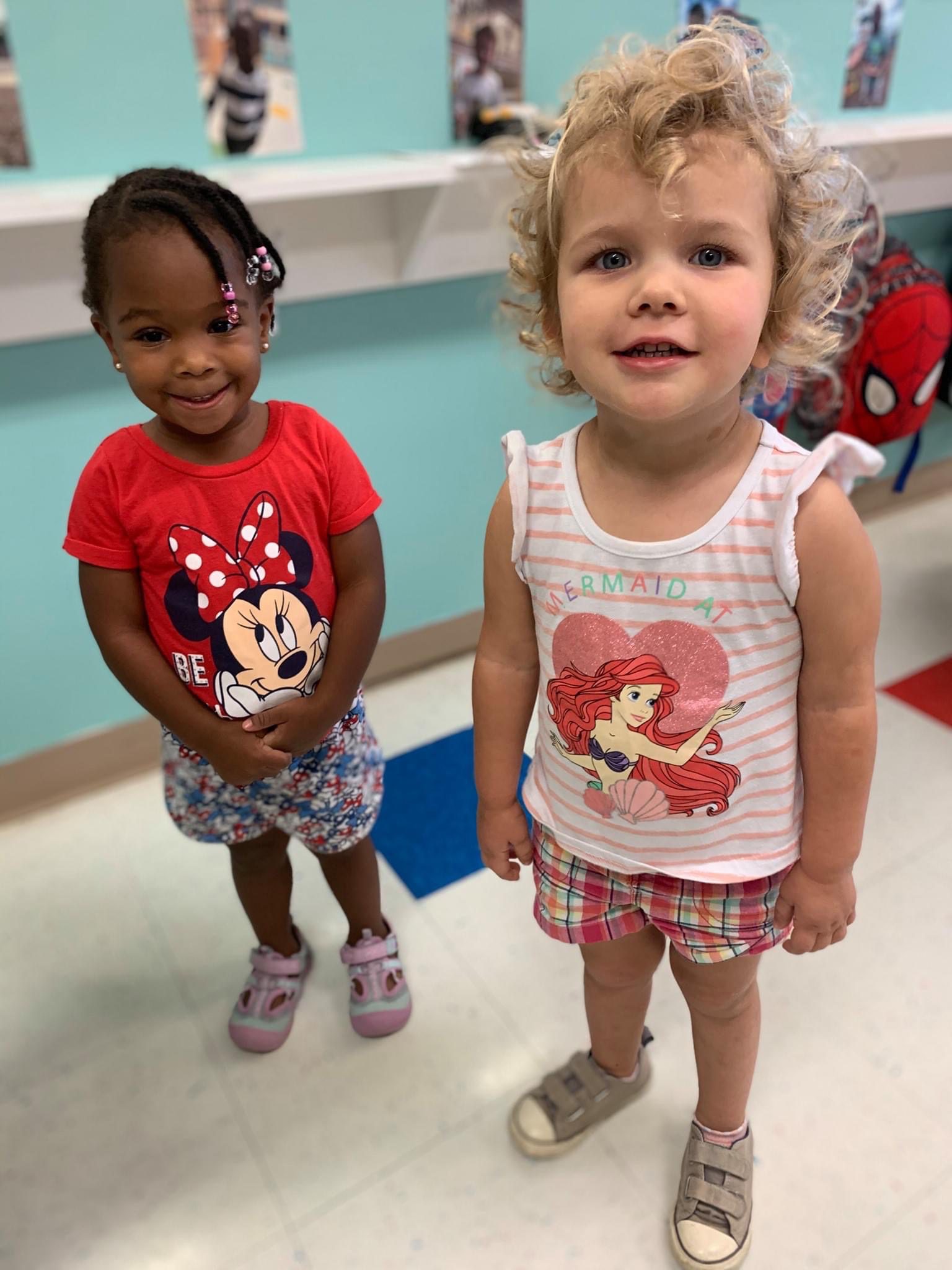 children posing for a photo indoors