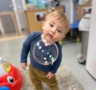 little boy observing a bubble