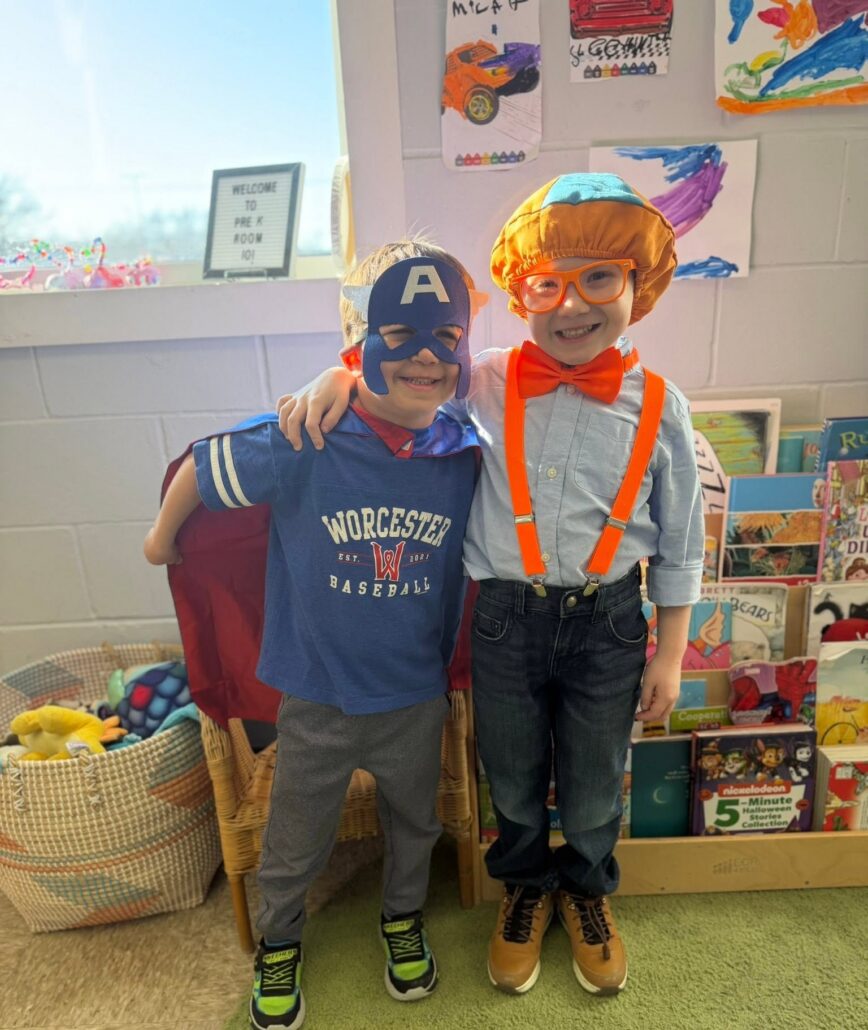 children dressed up at cadence academy preschool 453 pond