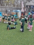 children playing soccer after school at cadence academy preschool 454 eliot