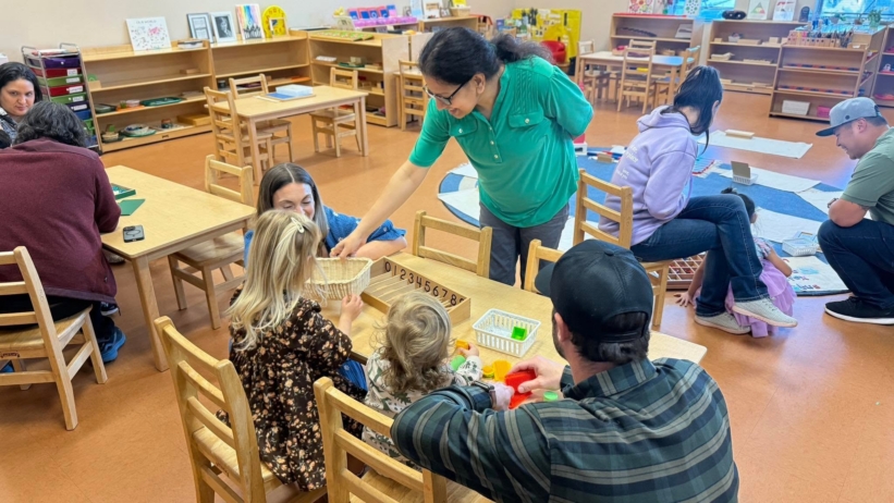 Children with parents at preschool and daycare at 337 Tennyson