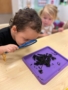 child engaging in hands on learning activity inside classroom at little big minds uptown