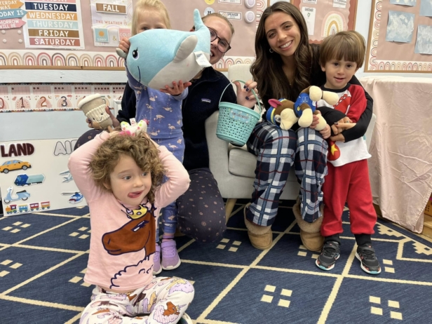 children and teachers inside classroom at preschool and daycare newton school for children 455