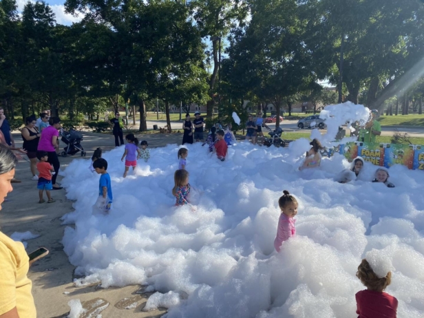 kids in foam at preschool and daycare at 335 Peter's Colony