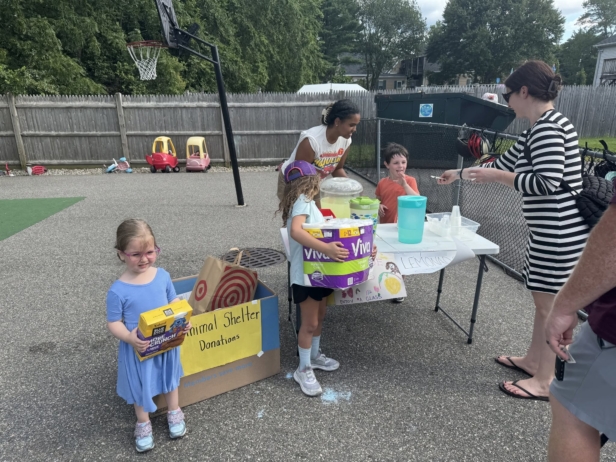 children collecting donations at preschool and daycare at cadence academy preschool 450 whitman washington