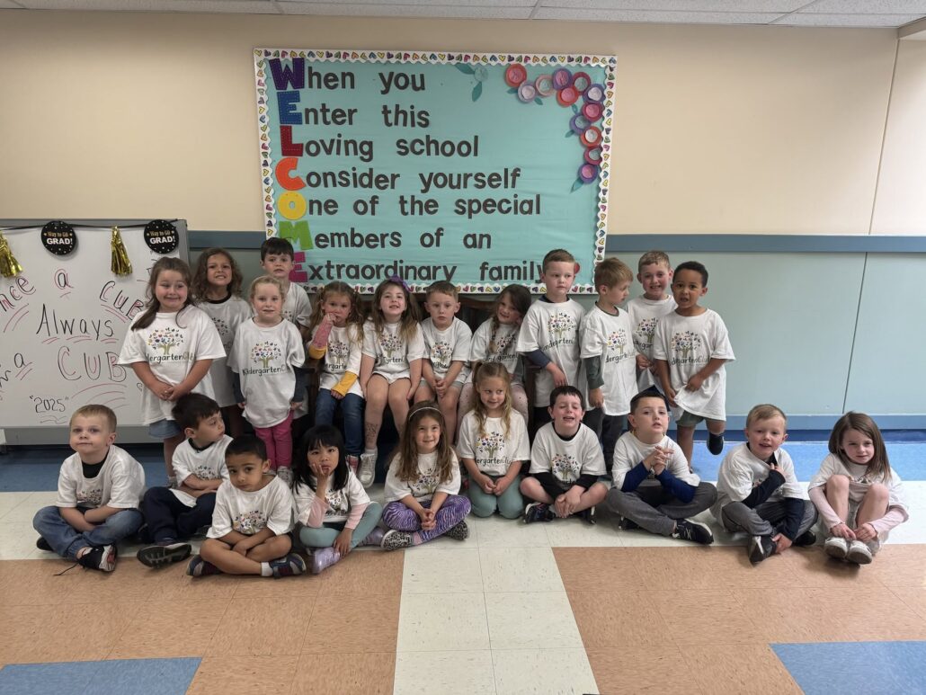 children lined up smiling together at preschool and daycare at cadence academy preschool 450 whitman washington