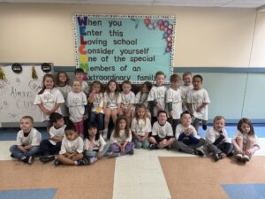 children lined up smiling together at preschool and daycare at cadence academy preschool 450 whitman washington